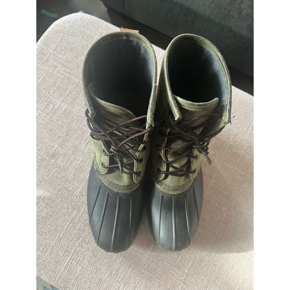 L.L. Bean Green Leather Duck Boots - Picture 2 of 7